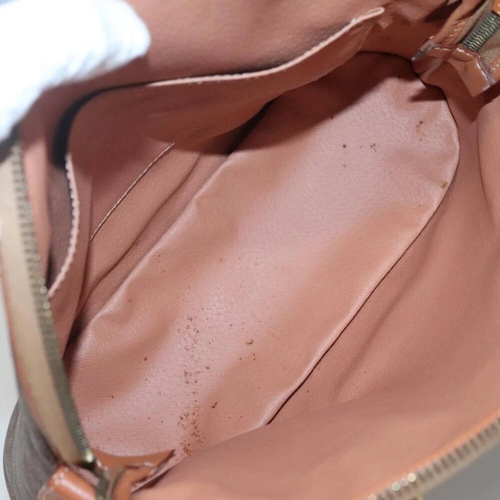 CELINE Macadam Canvas Hand Bag PVC Leather Brown Gold Auth gh019 - Picture 12 of 14